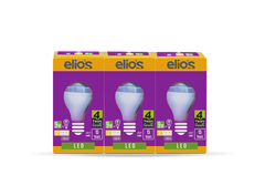 Set of 3 LED BULB (A55) 9W  Warm Light 3000 Kelvin E27