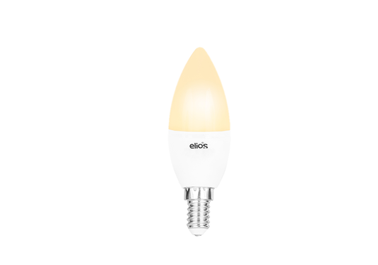 Set of 6 LED CANDLE (C37) 5W Warm Light 3000 Kelvin E14